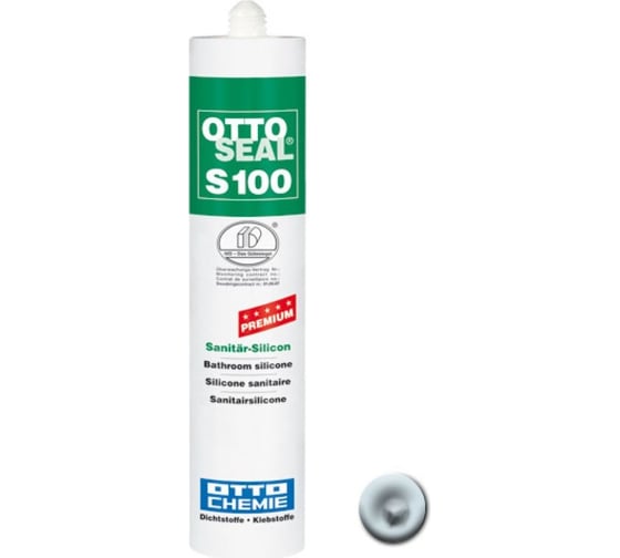 Профессиональный универсальный силиконовый герметик OTTO-CHEMIE OTTOSEAL S100 PREMIUM C753 шафран голубой S100/C753