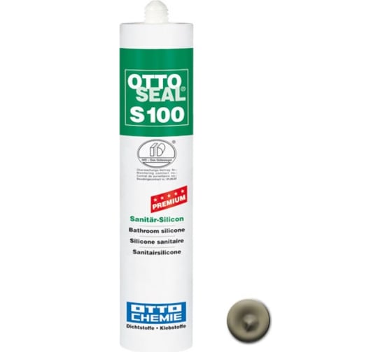Профессиональный универсальный силиконовый герметик OTTO-CHEMIE OTTOSEAL S100 PREMIUM C2044 песочно-желтый №18 S100/C2044