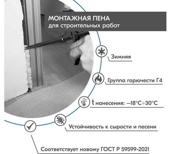 Полиуретановая монтажная пена DONEWELL 65 профессиональная, зимняя DPP10W65
