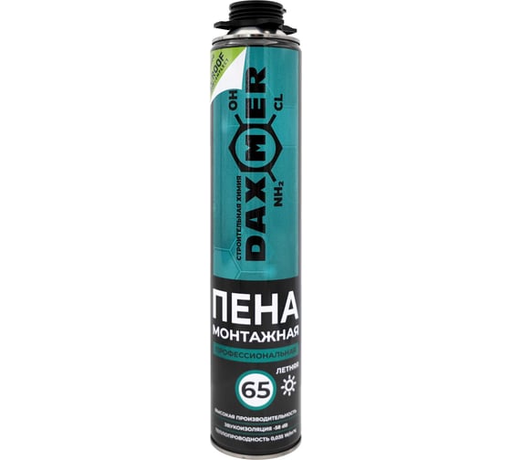 Пена монтажная профессиональная Daxmer 65, летняя, 850 г, 00-00458217