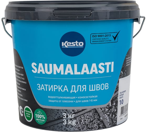 Затирка Kesto Saumalaasti 10, 3 кг, белый 80963
