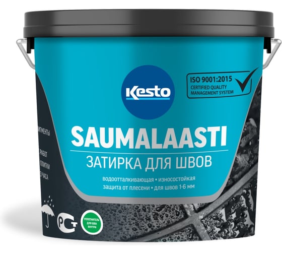 Затирка Kesto Saumalaasti 44 3 кг, темно-серый 80973