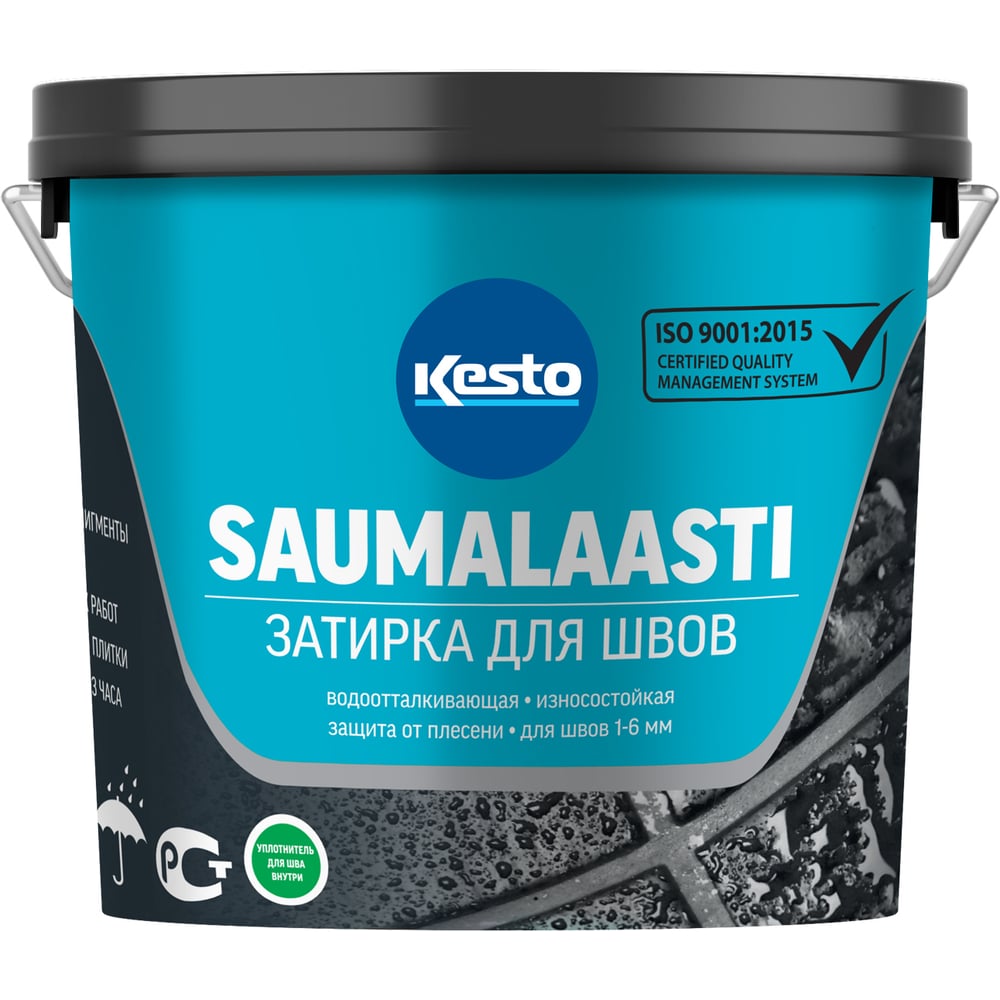 Затирка Kesto Saumalaasti 41 3 кг, средне-серый 80975 - выгодная цена,  отзывы, характеристики, фото - купить в Москве и РФ