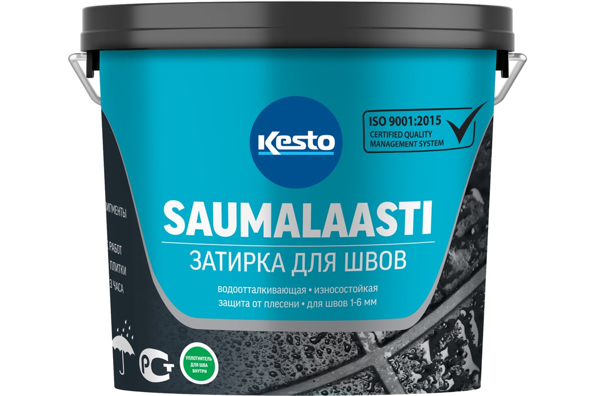 Затирка Kesto Saumalaasti 41 3 кг, средне-серый 80975