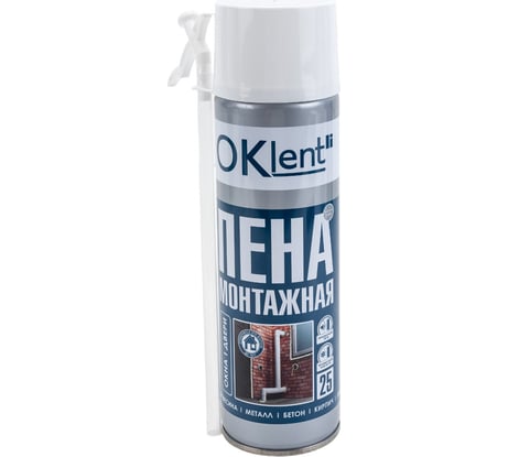 Пена бытовая монтажная OKlent 25 650 мл 380 гр 00000431650