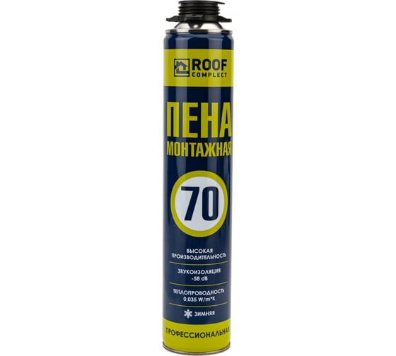 Пена профессиональная монтажная Roof Complect 70 зимняя 950 г 00000398638 1