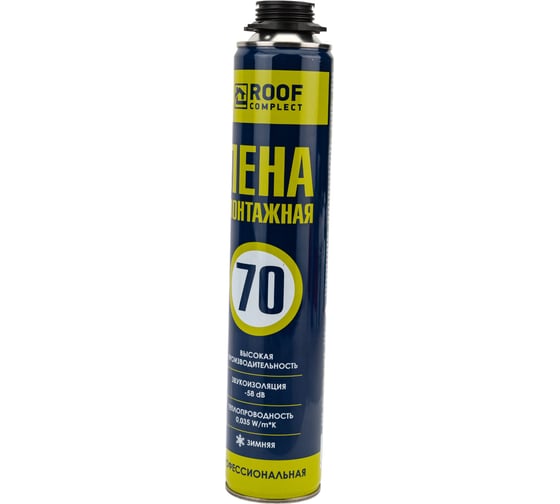 Пена профессиональная монтажная Roof Complect 70 зимняя 950 г 00000398638
