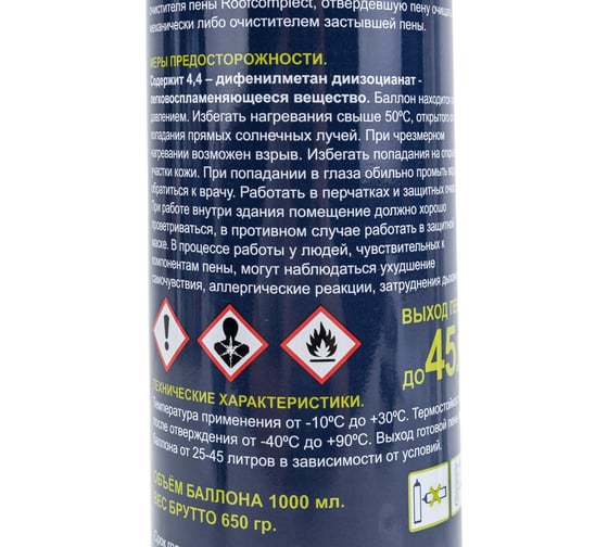 Пена монтажная бытовая Roof Complect 45 1000 мл/650 г 00000350993