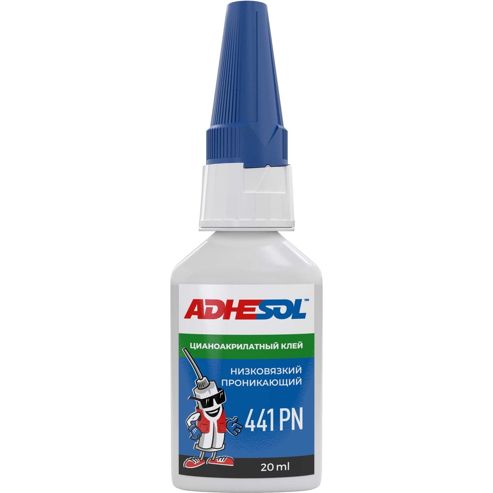 Цианоакрилатный клей низкой вязкости ADHESOL 441pn 20 мл проникающий ...