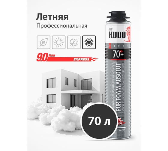Пена монтажная профессиональная летняя KUDO proff 70+ xpress KUPP10SX70+