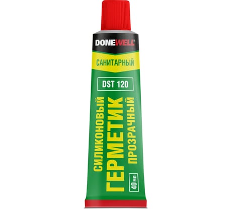 Герметик силиконовый санитарный DONEWELL для ванной и кухни, с добавкой против плесени, прозрачный, 40 мл DST-120