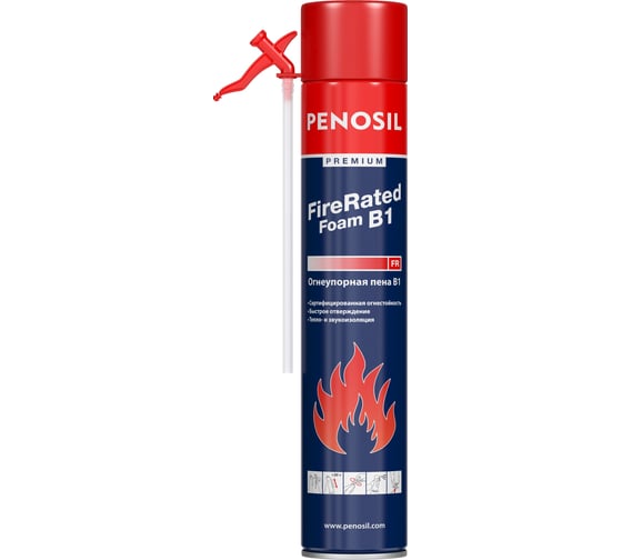 Огнеупорная бытовая монтажная пена Penosil Premium Fire Rated Foam B1 720 мл A1543Z 1