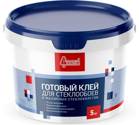 Готовый клей для стеклообоев и малярных стеклохолстов Старатели 5 кг 3277/5400