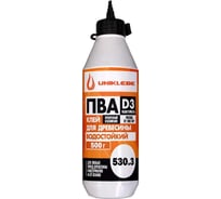 Клей ПВА UNIKLEBE 530.3 D3, профессиональный, водостойкий, 500 г 5303500