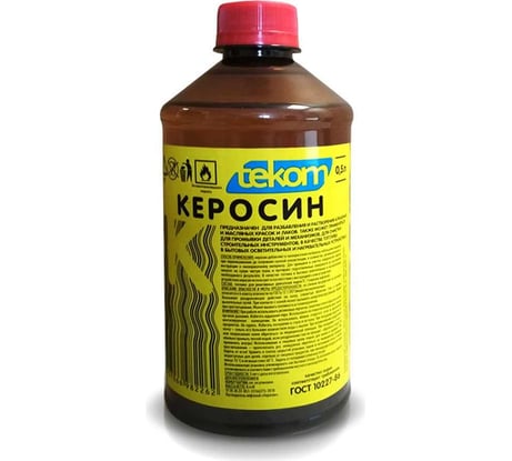 Нефтяной растворитель Tekom Керосин 0.5 л ПЭТ бутылка 4607066982262