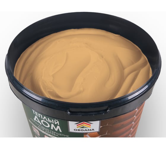 Герметик Organa Теплый Шов Log Sealant, ведро 15 кг, цвет медовый 108520