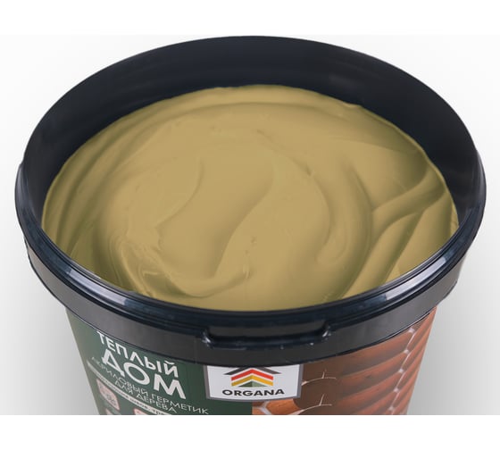 Герметик Organa Теплый Шов Log Sealant, ведро 7 кг, цвет сосна 108525