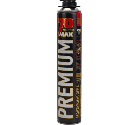 Монтажная пена PREMIUM 70, профессиональная, летняя, 900 мл N55980