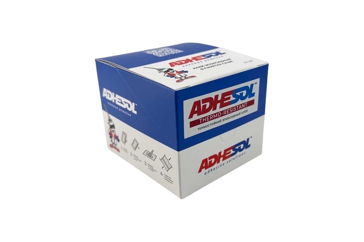Эпоксидный клей ADHESOL Thermo resistant в пакетиках, термостойкий, 4 ...