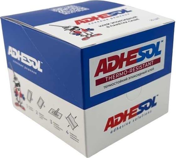 Эпоксидный клей ADHESOL Thermo resistant в пакетиках, термостойкий, 4 мл, 25 шт. 500513