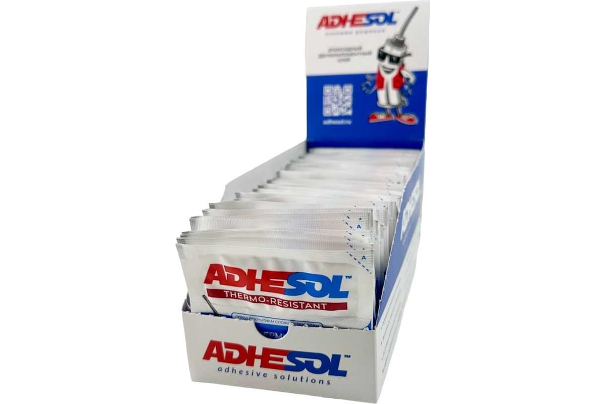 Эпоксидный клей ADHESOL Thermo resistant в пакетиках, термостойкий, 4 ...