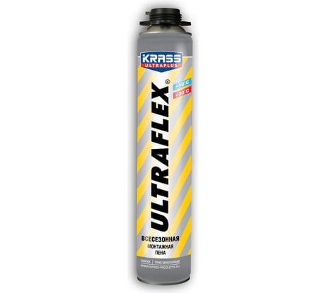 Монтажная пена KRASS ULTRAFLEX 0,7 л. под пистолет всесезонная ULTRAFL-08