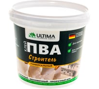Клей ПВА ULTIMA СТРОИТЕЛЬ ведро 0,9кг ULTSTR09