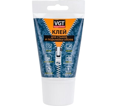 Клей для стыков и подклейки обоев VGT 0.1 кг, туба с носиком 11608953