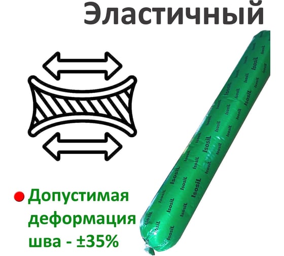 Профессиональный нейтральный силиконовый герметик Isosil S506, бесцветный матовый, 600 мл 5062217