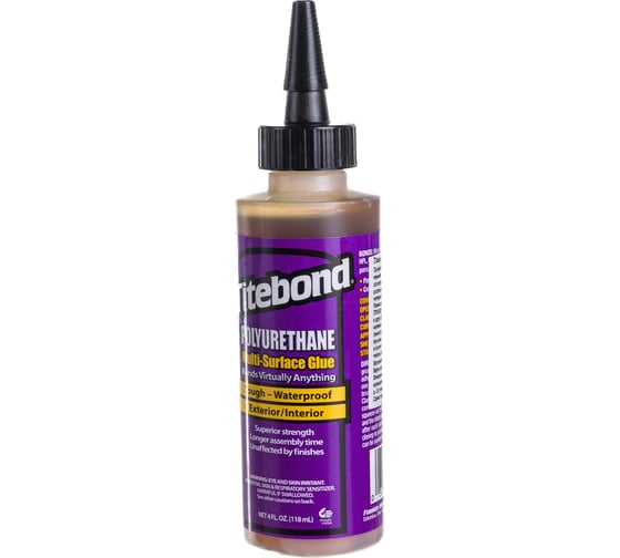 Полиуретановый клей для пористых и непористых материалов Titebond Polyurethane Wood Glue 2302
