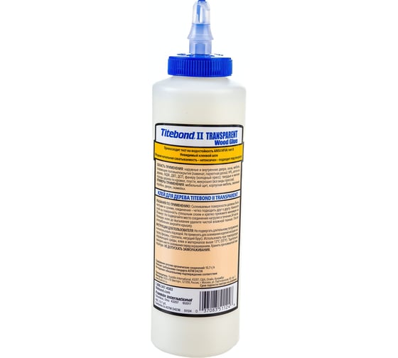 Столярный влагостойкий прозрачный клей Titebond II 1124 v1124