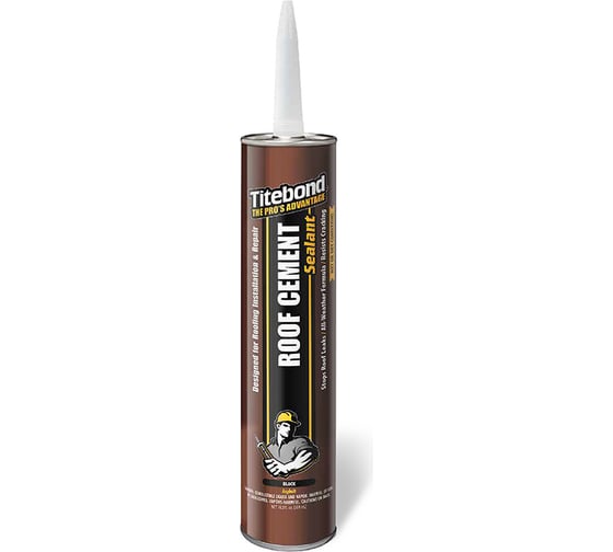 Битумный клей-герметик для крыш Titebond Roof Cement черный туба 305 мл 3211