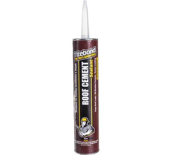 Битумный клей-герметик для крыш Titebond Roof Cement черный туба 305 мл 3211