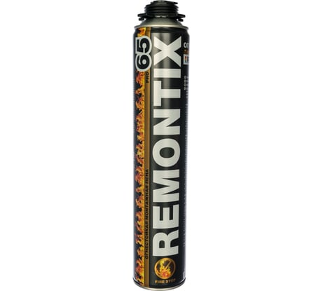 Огнестойкая пистолетная монтажная пена Remontix PRO 65 850 мл RMBFir65