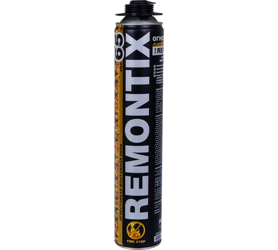 Огнестойкая пистолетная монтажная пена Remontix PRO 65 850 мл RMBFir65