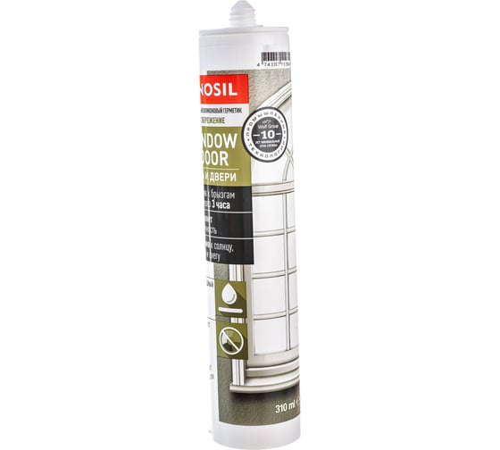 Силиконовый нейтральный герметик Penosil Window & Door Silicone Sealant прозрачный 310 мл H3712