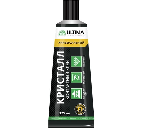 Контактный клей Кристалл,125мл, шоу-бокс ULTIMA UCONTGLK1256 1