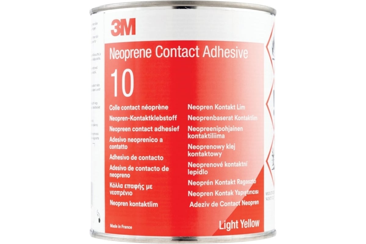 Клей 3М 10 SW неопреновый, однокомпонентный, контактный, желтый, 1 л ...