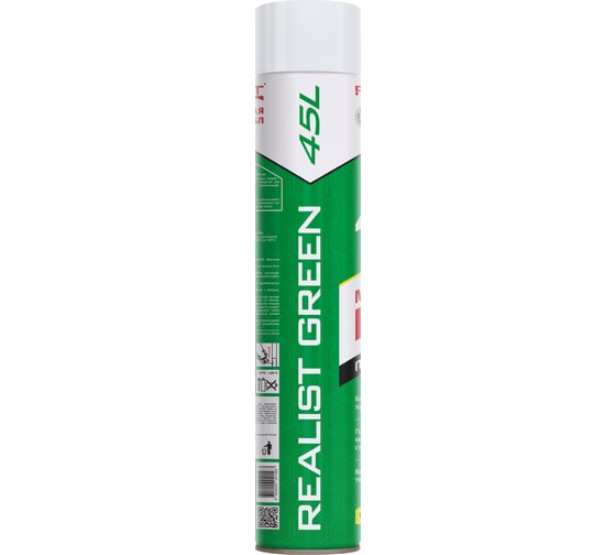 Монтажная бытовая пена REALIST Green 45 л, всесезонная 4602009041563