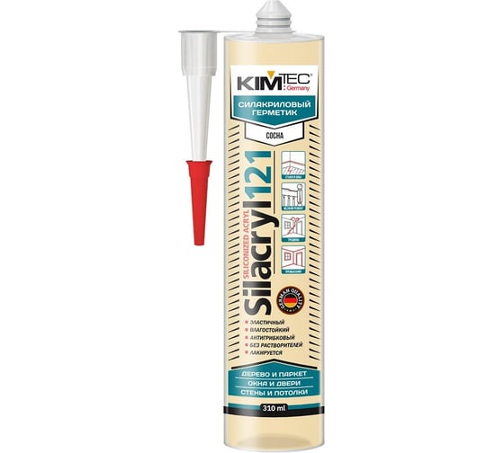 Силакриловый герметик KIM TEC Silacryl 121 сосна, 310 мл 02-04-76