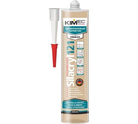 Силакриловый герметик KIM TEC Silacryl 121 темный дуб, 310 мл 02-04-74