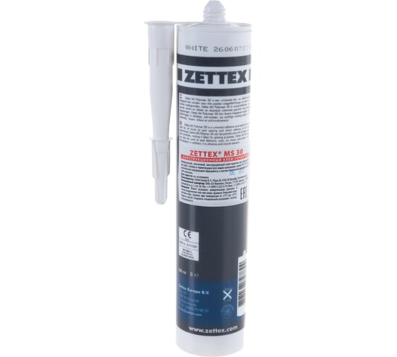 Конструкционный клей герметик Zettex MS 30 белый 290 мл 111331
