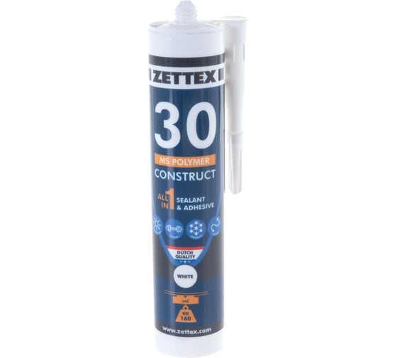 Конструкционный клей герметик Zettex MS 30 белый 290 мл 111331