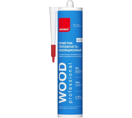 Строительный герметик NEOMID Professional 310 мл, картридж, белый Н -ГермPROFF-310/бел