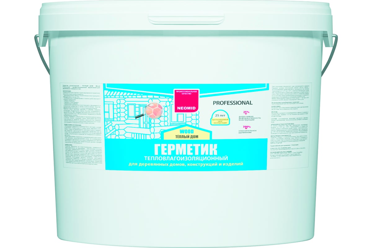 Строительный герметик Neomid Professional 15 кг, сосна Н -ГермPROFF-15/сосна