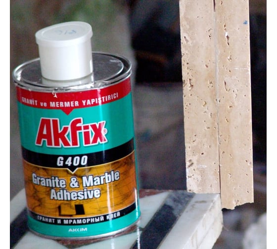 Клей для гранита и мрамора Akfix G400 1 кг MA010