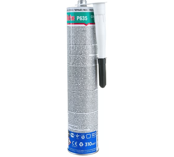 Полиуретановый строительный герметик Akfix P635 35 Шор, черный, 310 мл AA113