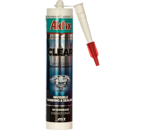 Клей-герметик на основе MS полимера Akfix AllBond Clear 35 Шор, прозрачный, 290 мл AMS00