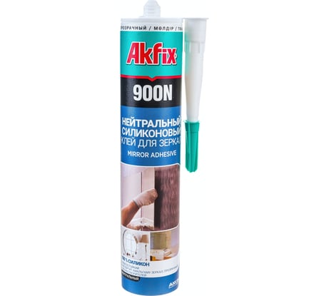 Силиконовый клей-герметик для зеркал Akfix 900N прозрачный, 310 мл SA081