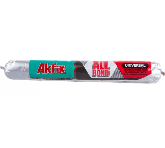 Универсальный клей-герметик на основе MS полимера Akfix AllBond Universal 45 Шор, белый, 600 мл AMS32